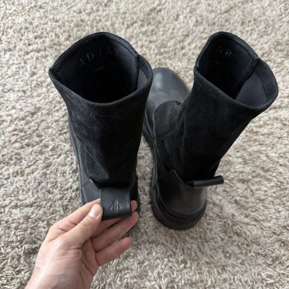$1100 Adyar Black Suede Leather Chelsea Boots SSENSE Exclusive Mens Size 46 / 12 main image 5